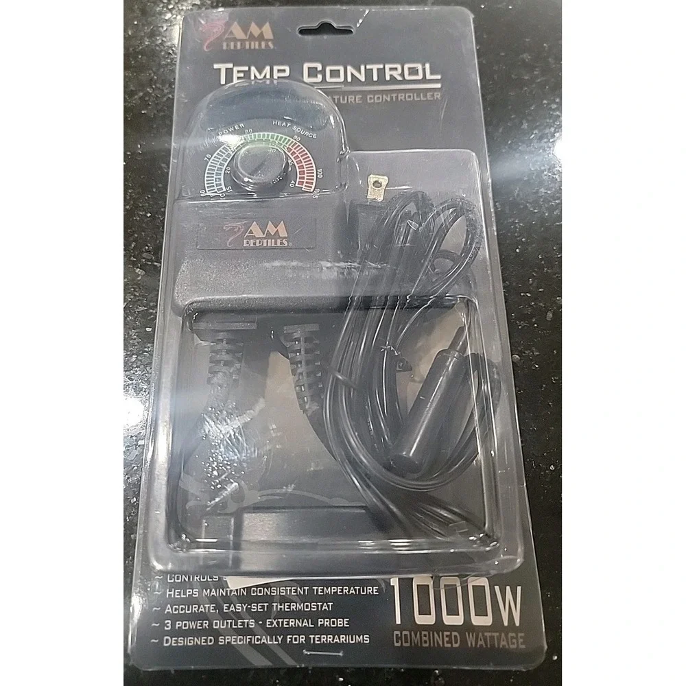 Reptile Terrarium Temperature Controller 1000W - External Probe New!